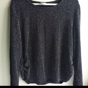 Marina Luna Black Long Sleeve Sparkly Top XL